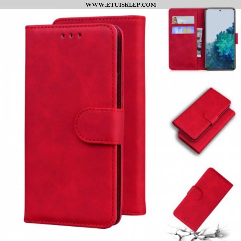 Etui Folio do Samsung Galaxy S21 5G Monochromatyczny Efekt Skóry